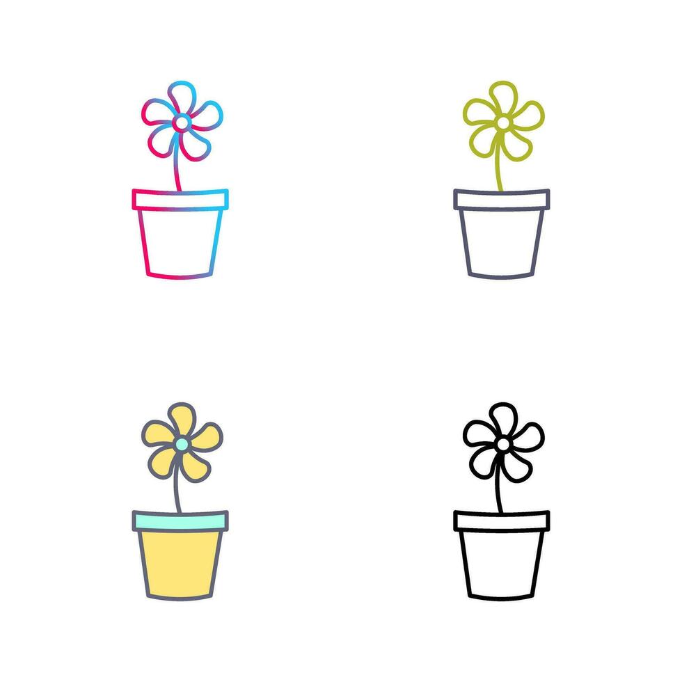 Flower Pot Vector Icon