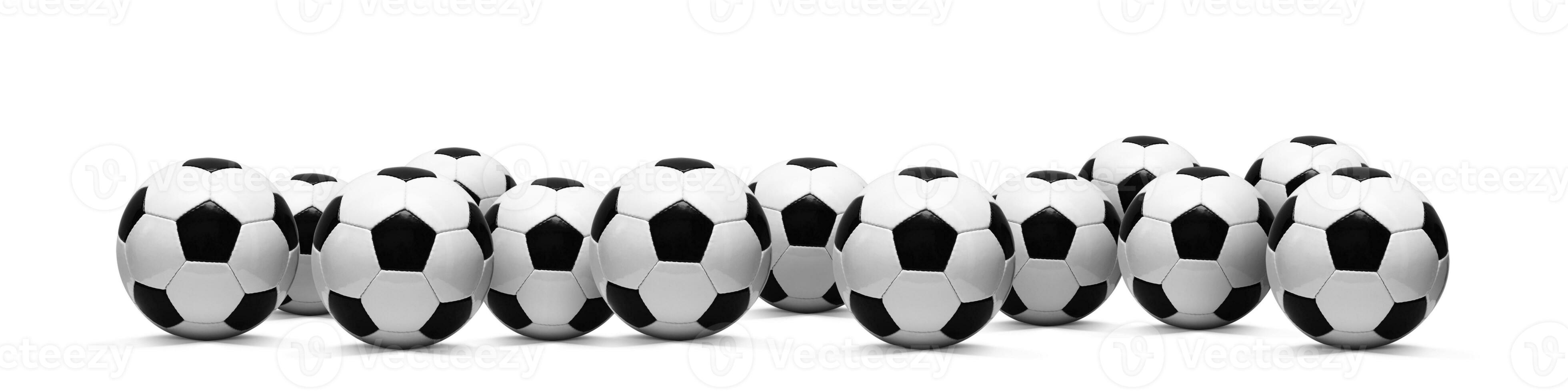 Soccer ball on green playground. Soccer concept photo