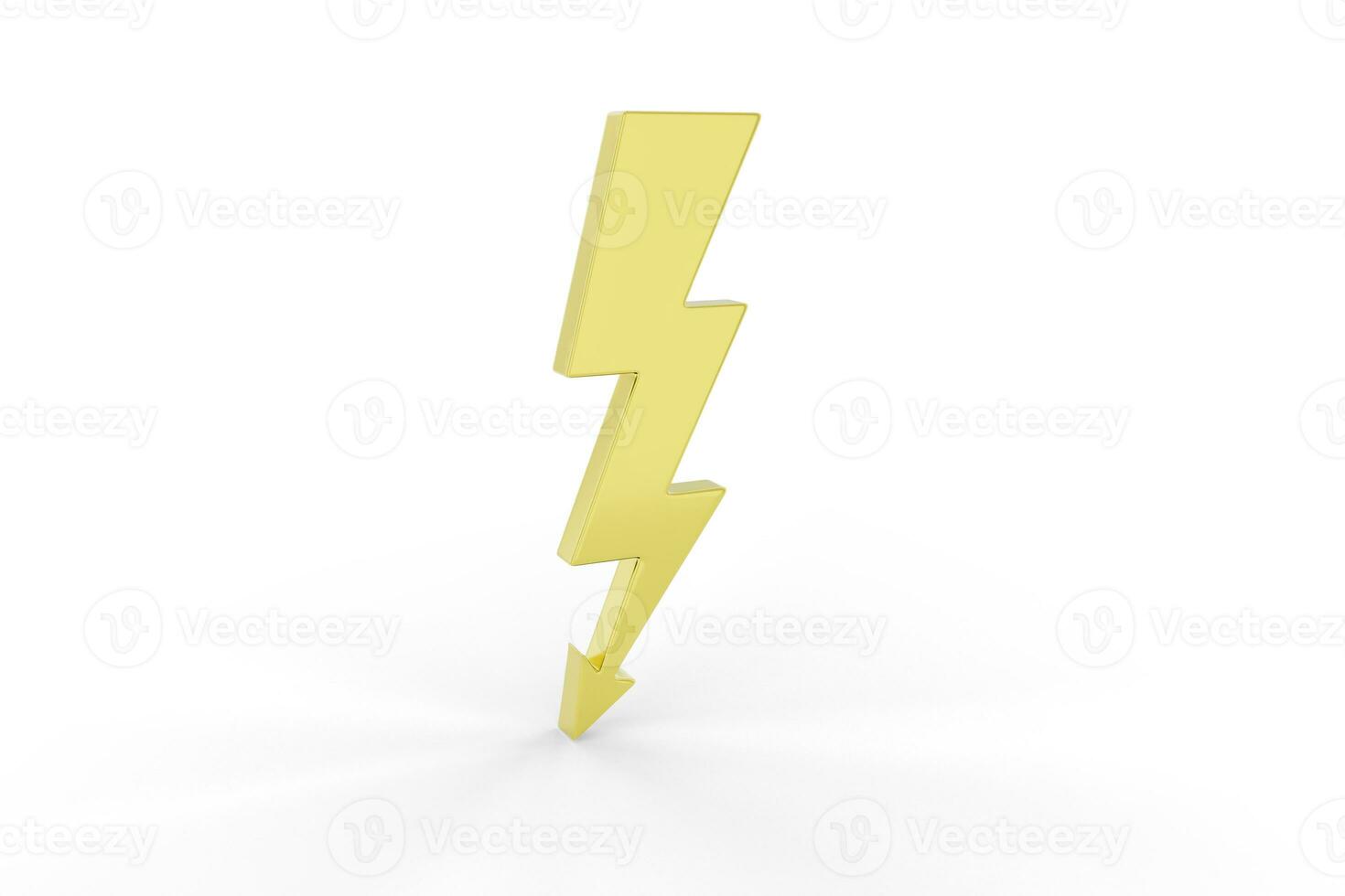 Golden ray isolated on white background 3d render photo