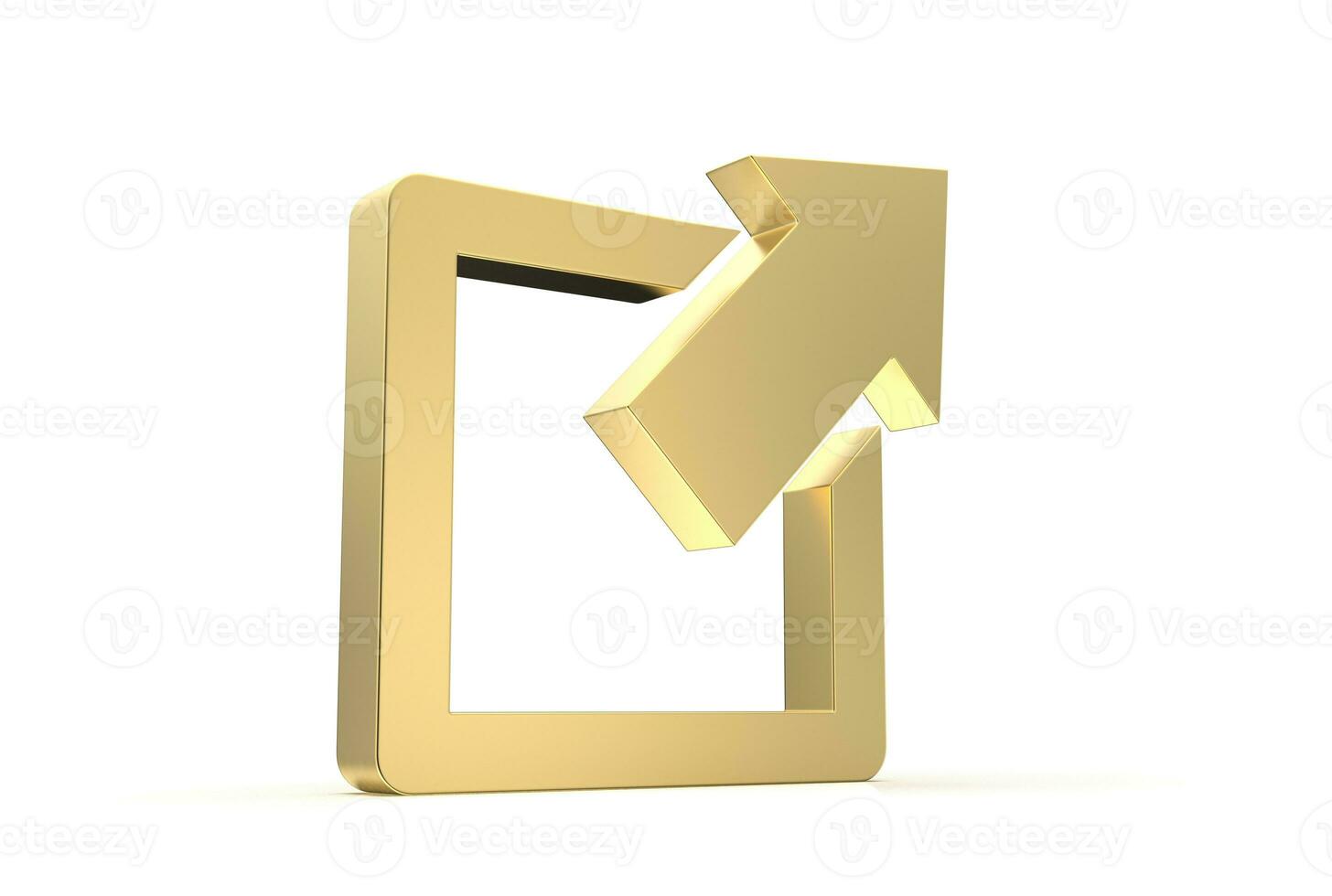 3d rendered computer link icon isolated on white background with shadow photo