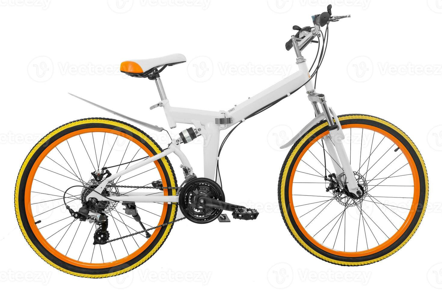 Bicycle isolated on white background without shadow photo