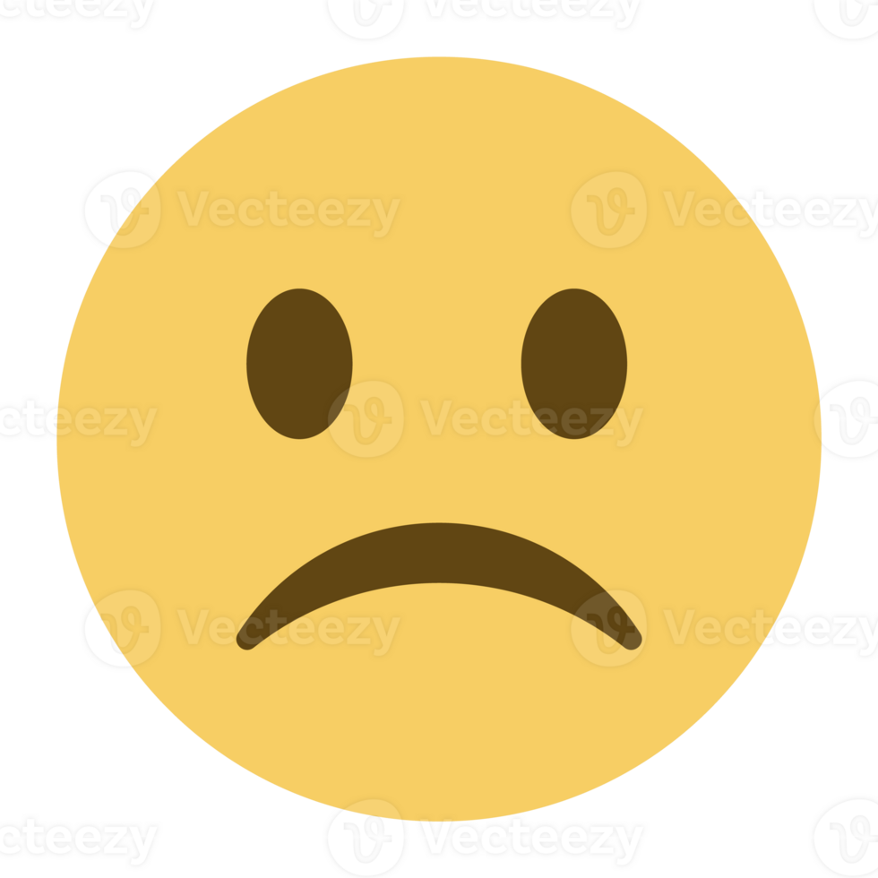 Top quality emoticon. Confused emoji. Nonplussed emoticon with frowned lips png