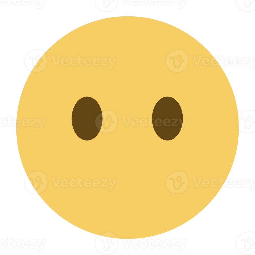 Top quality emoticon. Cute silent emoticon, smiley without mouth emoji. Yellow face emoji. Popular element. png