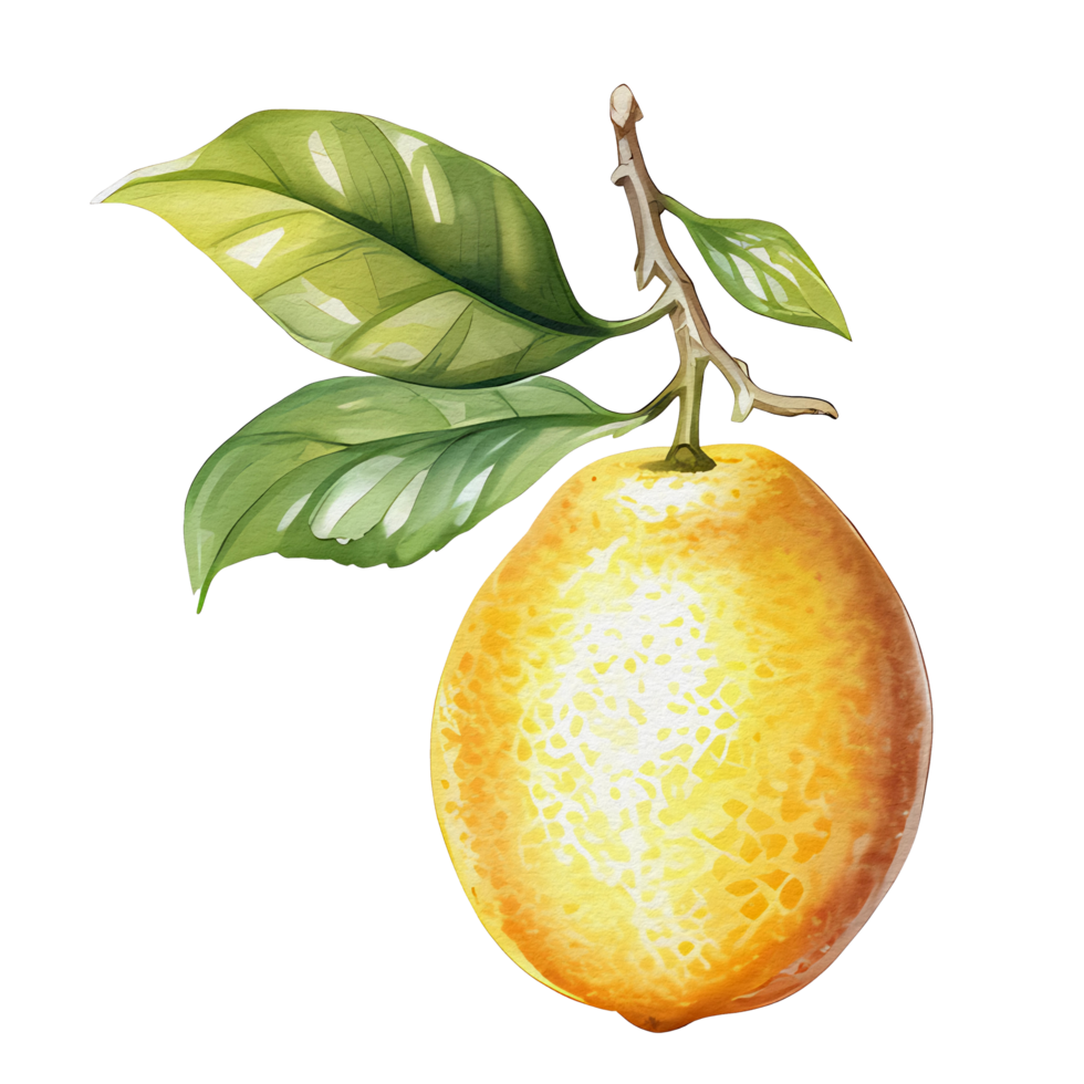 watercolor lemon, AI Generative png