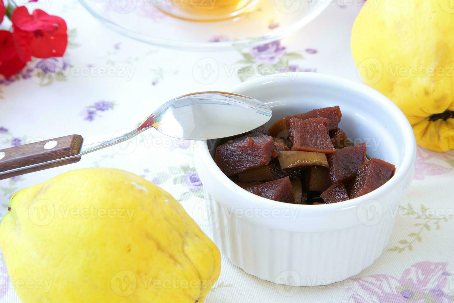Homemade quince marmalade photo