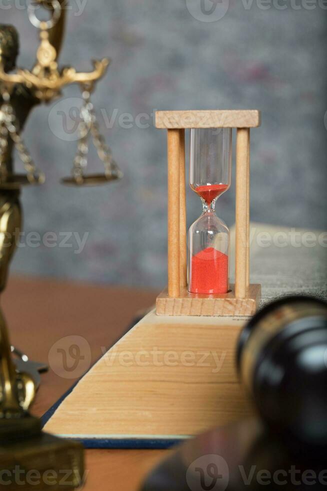 Sand clock. Closeup. photo