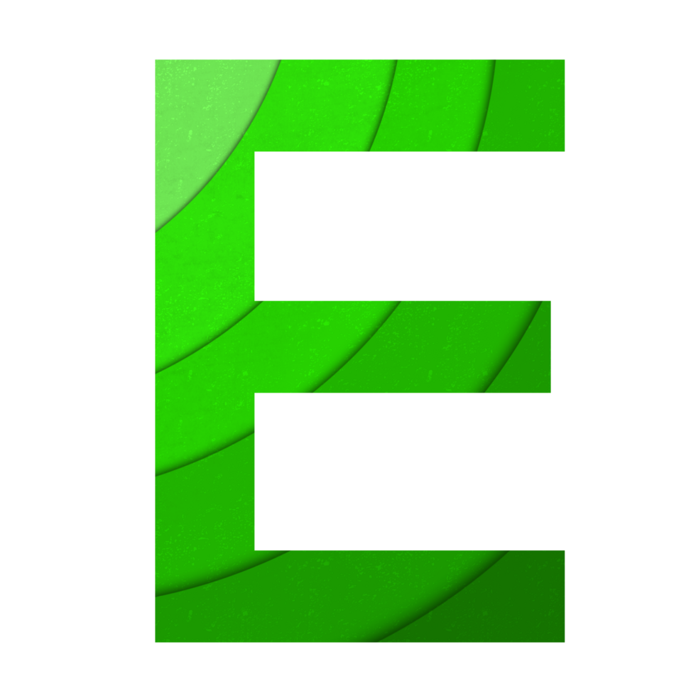 Abstract Alphabet Letter with Paper Cut style png