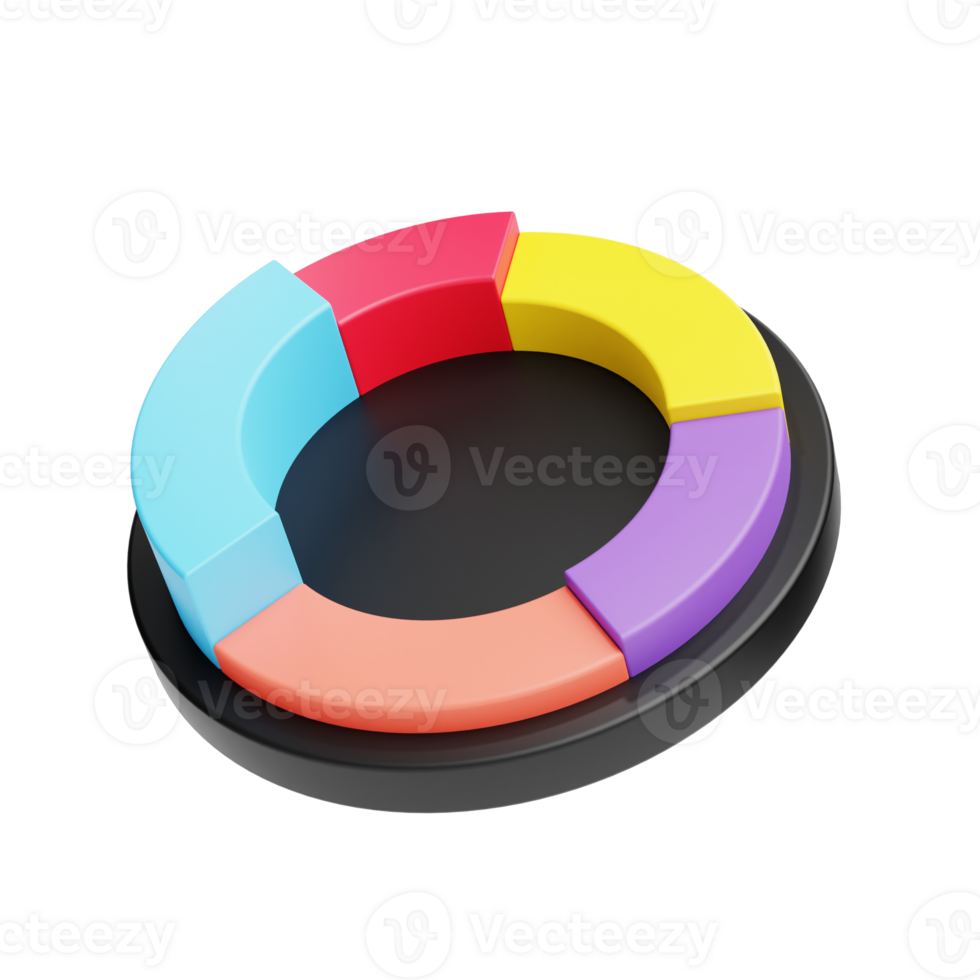 3d cerchio diagramma icona png