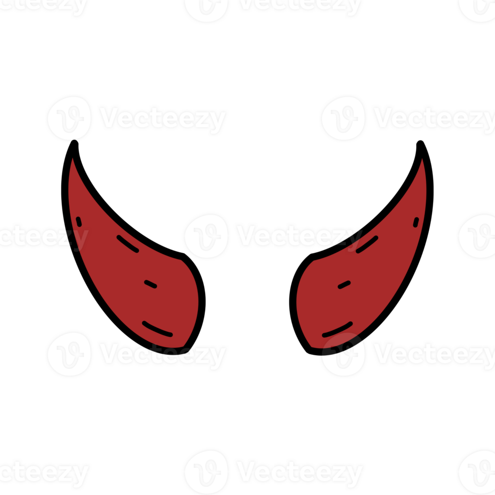 diabo vermelho chifre logotipo ícone png