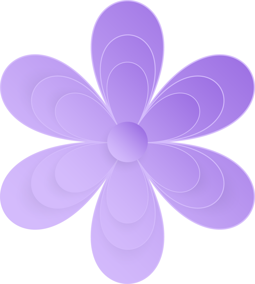 Flower, Element of floral paper cut. Paper cut of flower shape and spring symbol. png