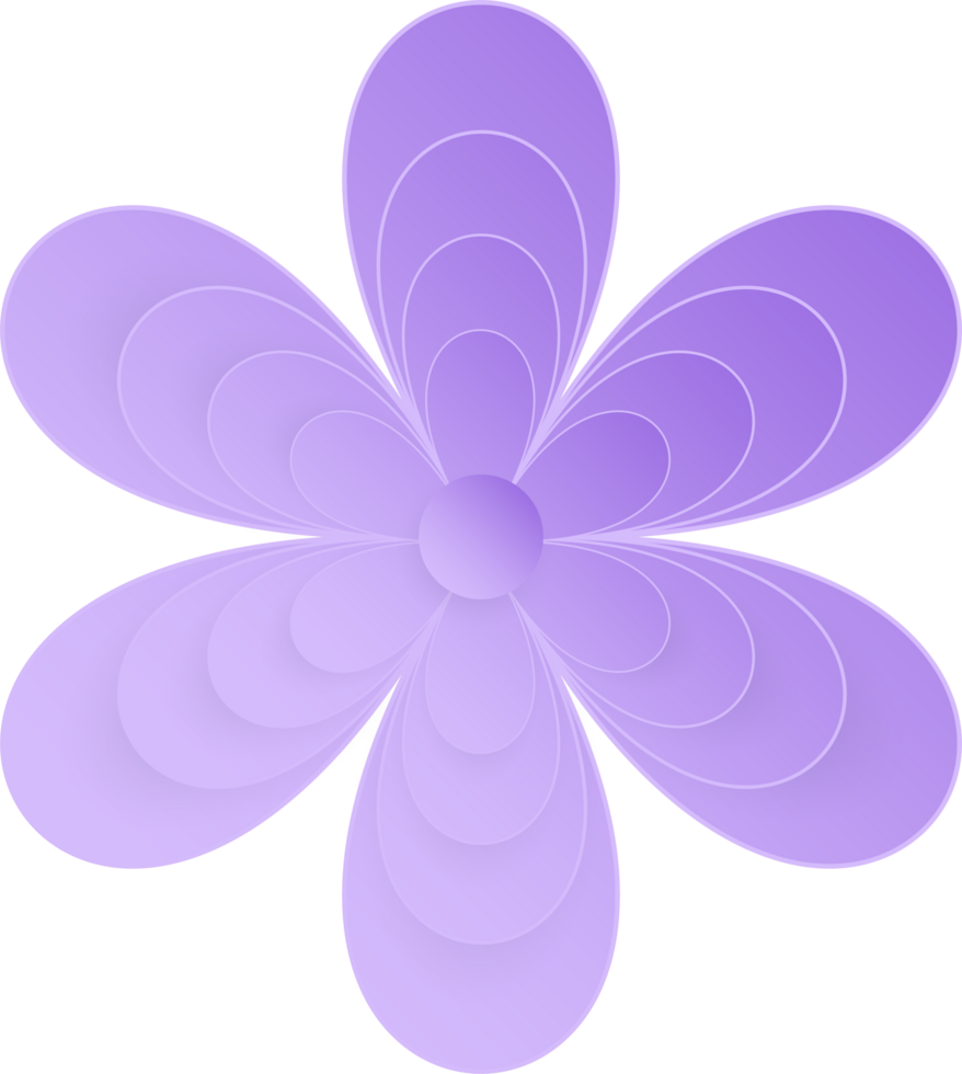 Flower, Element of floral paper cut. Paper cut of flower shape and spring symbol. png