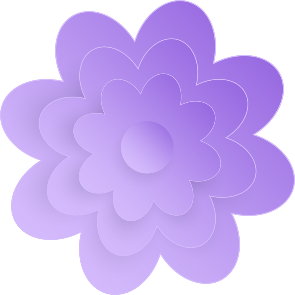 Flower, Element of floral paper cut. Paper cut of flower shape and spring symbol. png