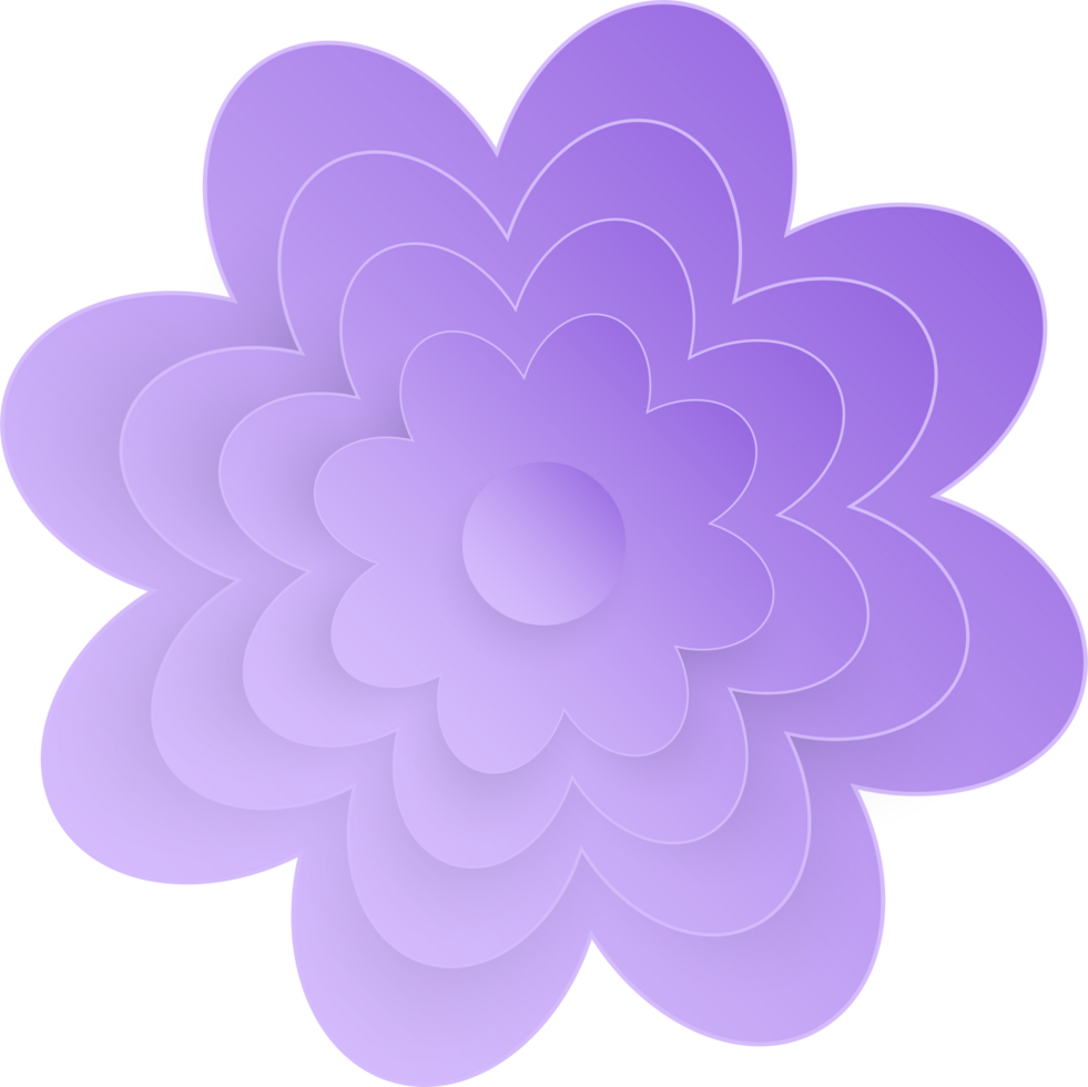 Flower, Element of floral paper cut. Paper cut of flower shape and spring symbol. png