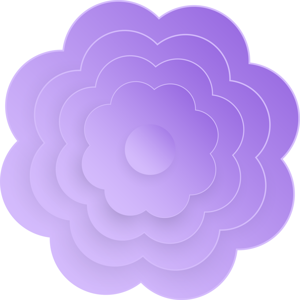 Flower, Element of floral paper cut. Paper cut of flower shape and spring symbol. png