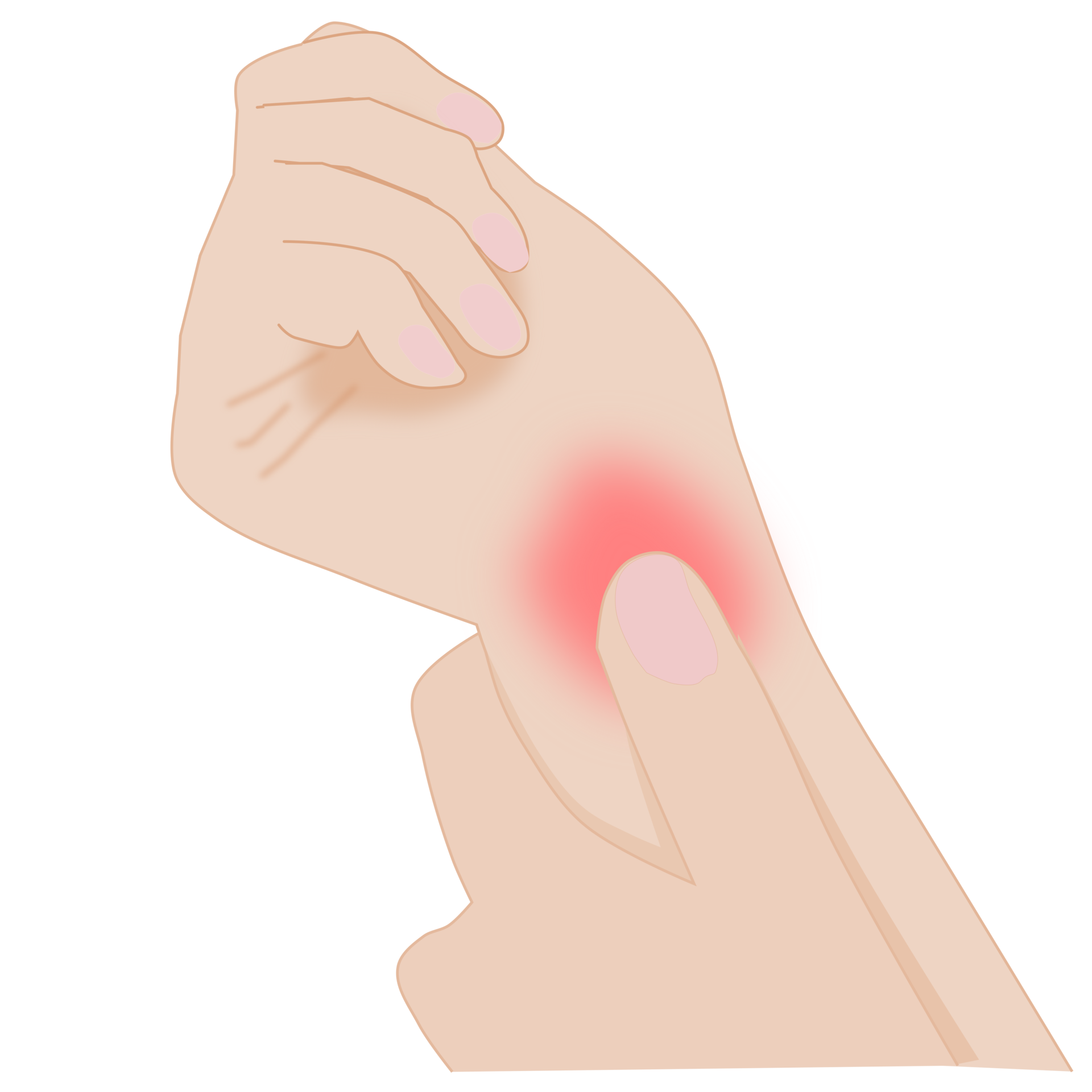 Wrist pain, hand injured, hand muscle damage. PNG illustration