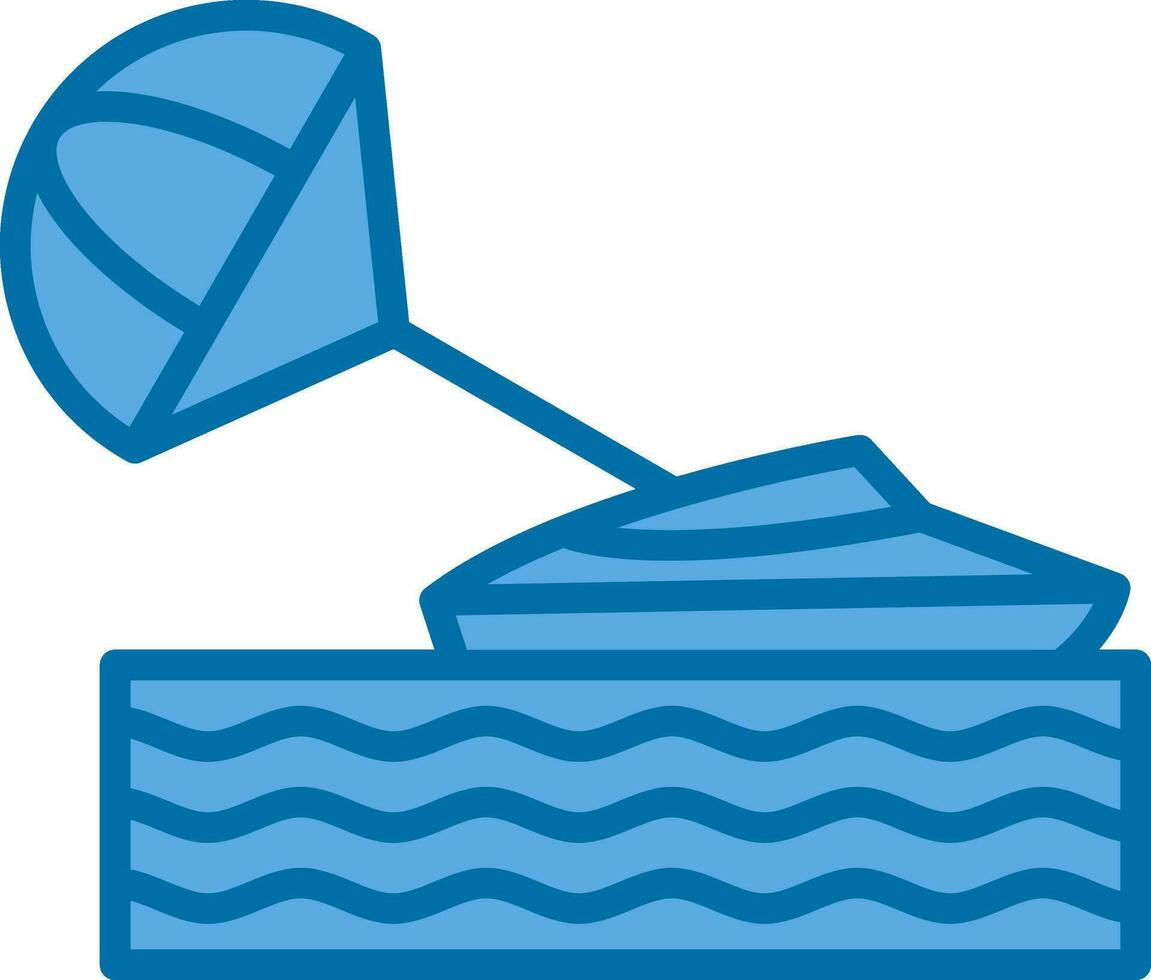 Parasailing Vector Icon Design