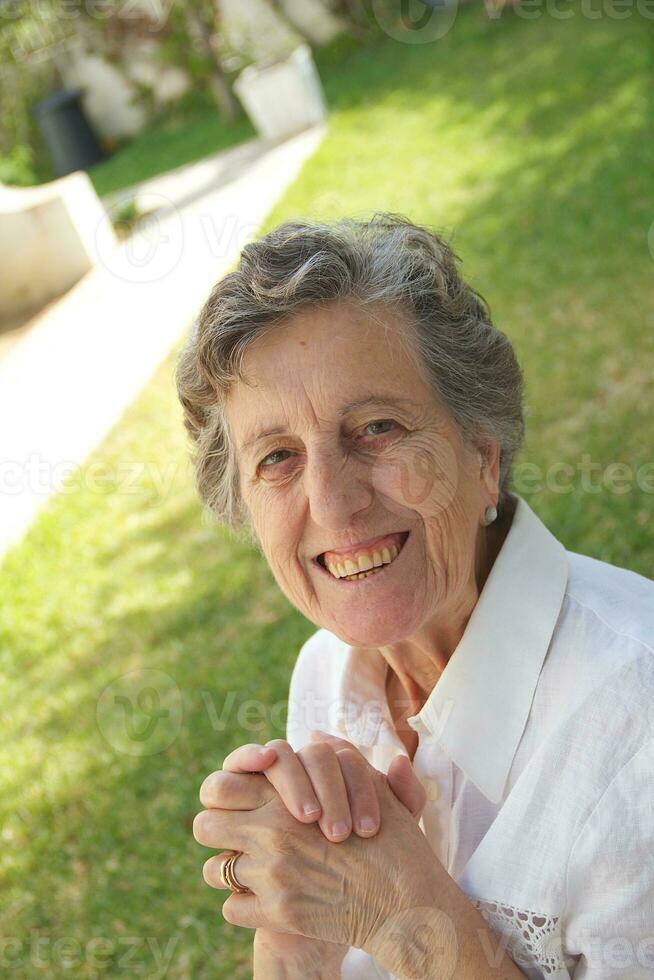 A happy old woman photo