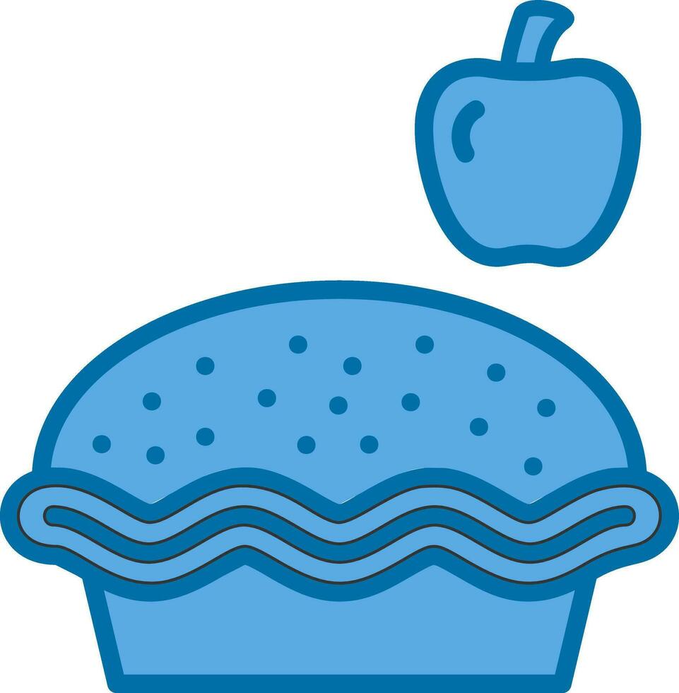 Apple pie Vector Icon Design