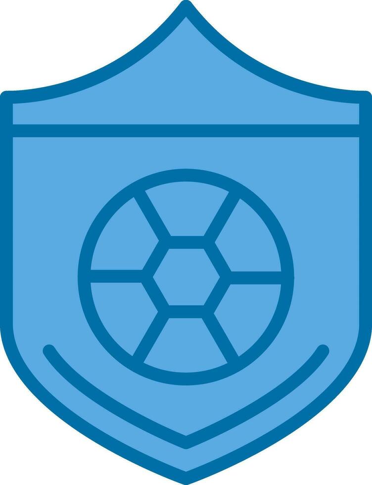Soccer ball on a shield Vector Icon Design