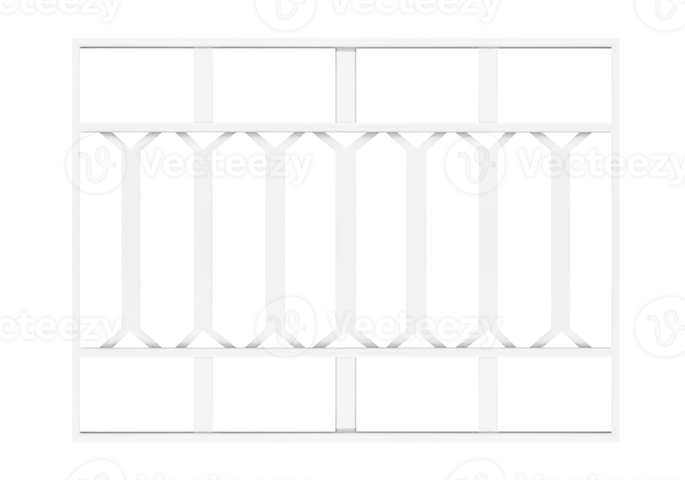 Mock up white fence png