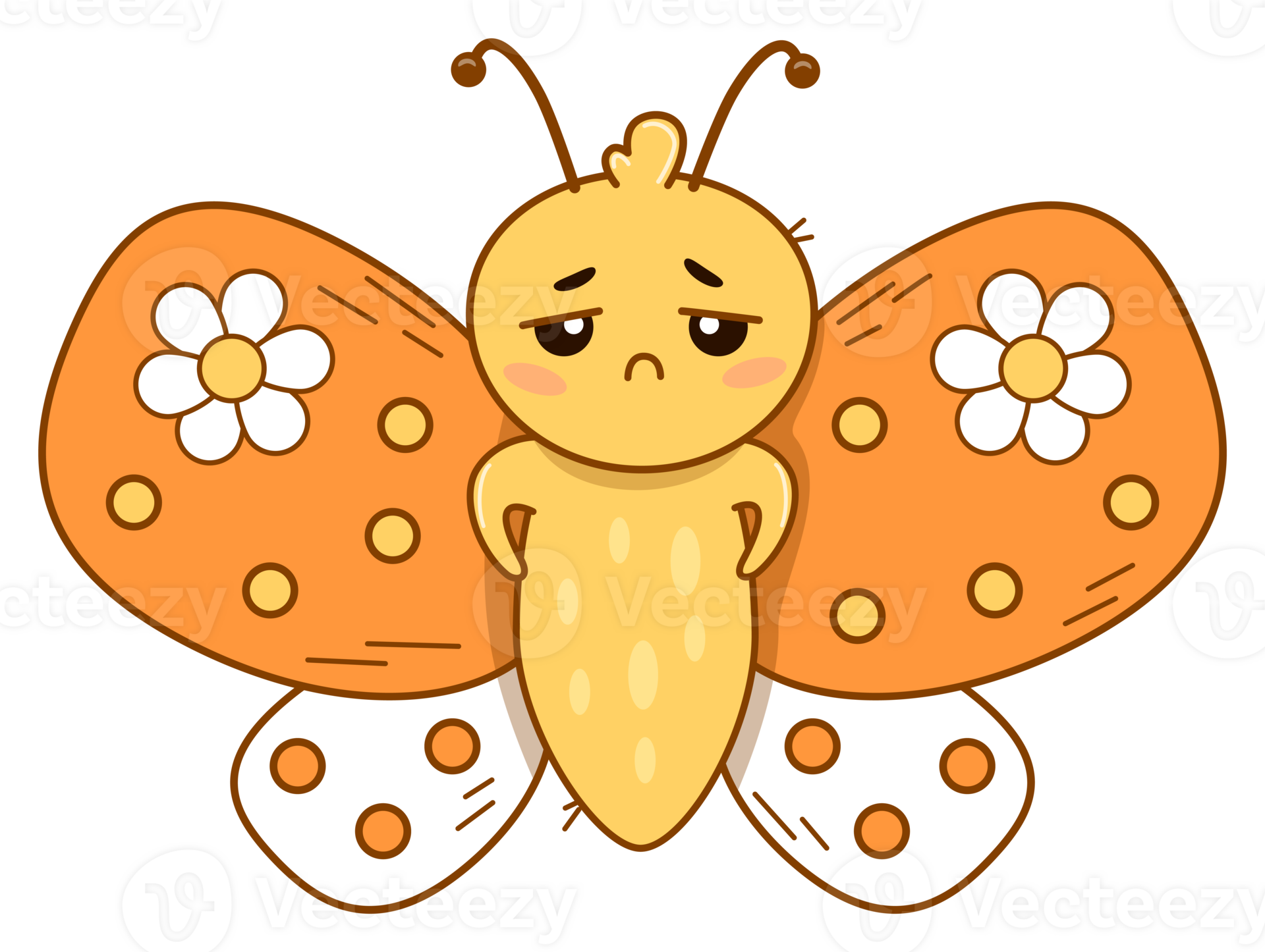 Sad Butterfly Sticker 24996790 PNG