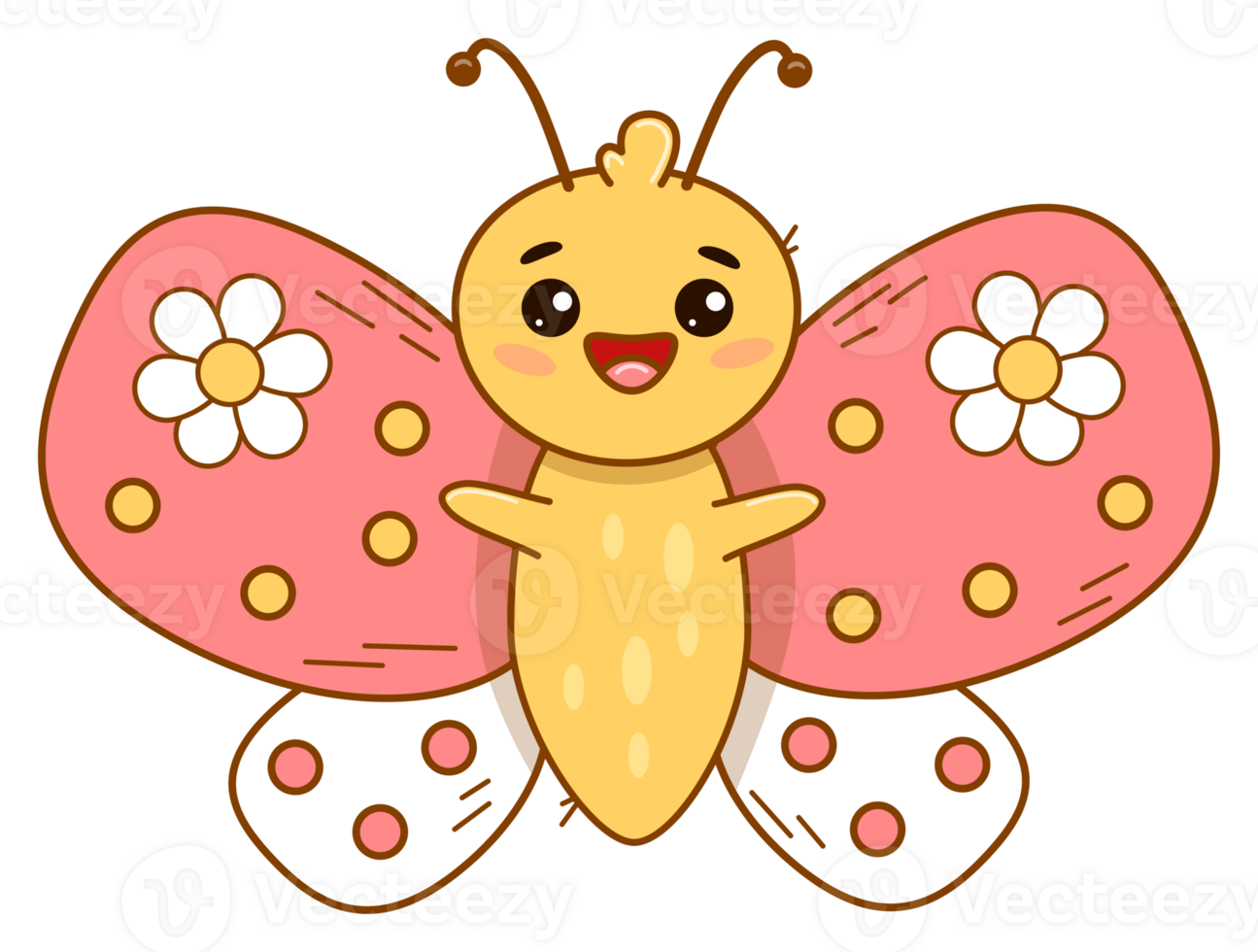 Happy Butterfly Sticker png