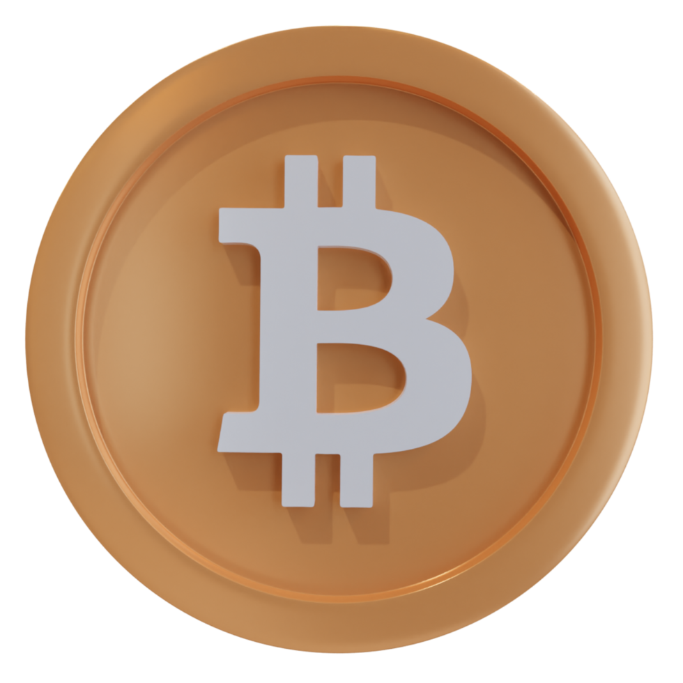 3D Illustration of Bitcoin png