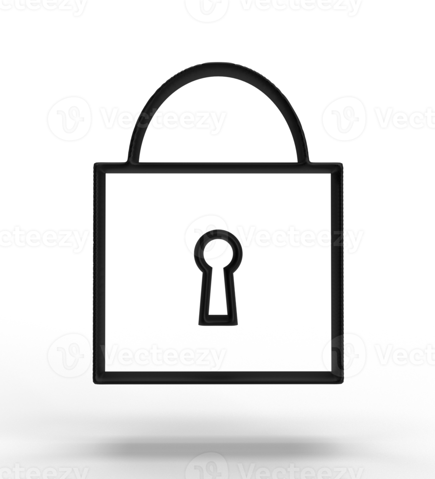 Key lock protection safety web technology datum data cyber business concept symbol sign future secret defense safeguard attack privacy keyhole closed virus technology digital system icon.3d render png