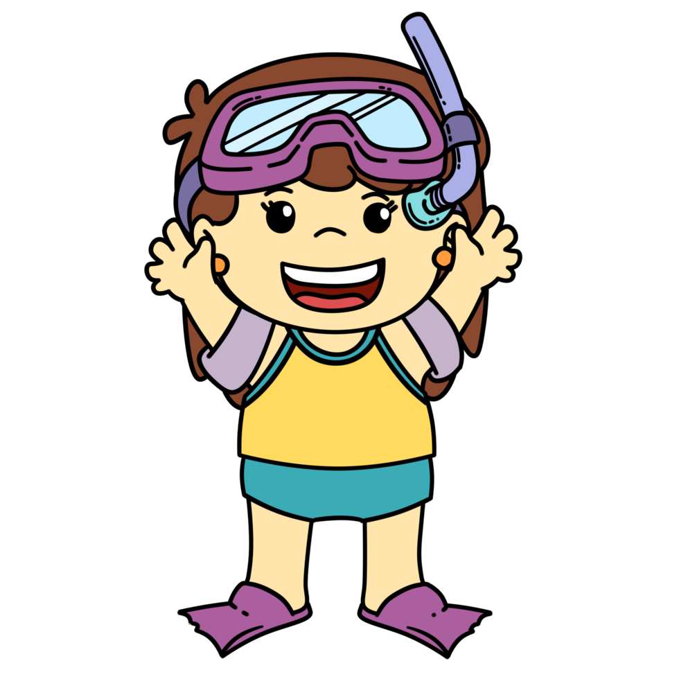 Child Swimming Summer Activity Little Girl png