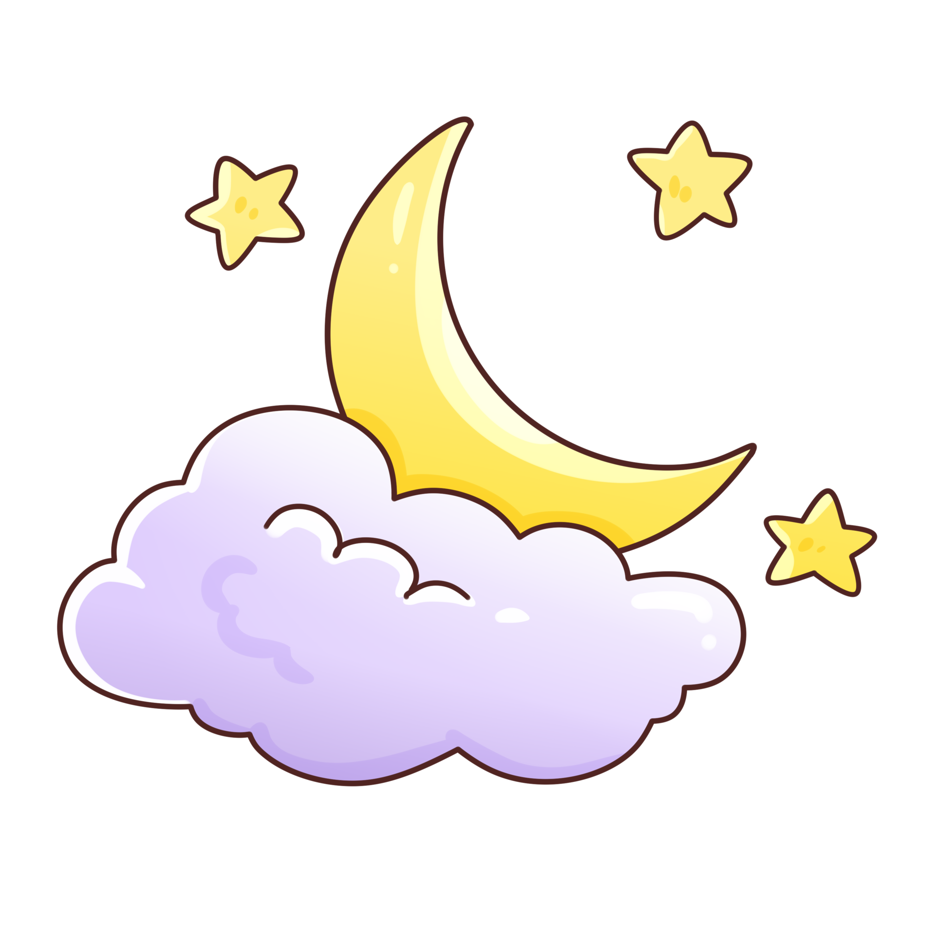 Sleeping Time Objects Clip Art Cartoon Moon and Stars 24996825 PNG