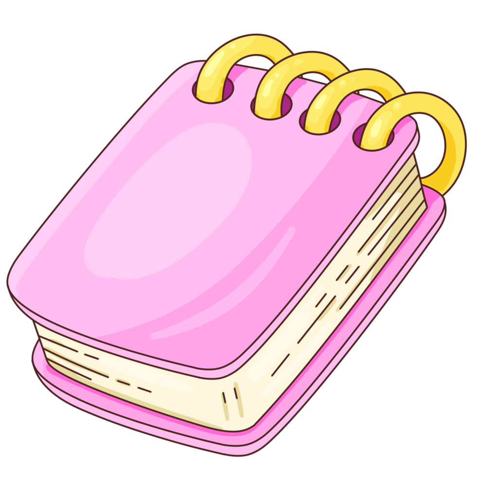 School Materials Cartoon Notepad png