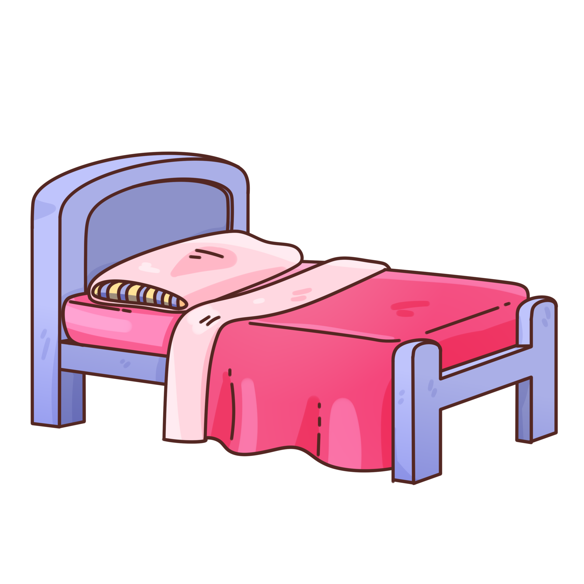 Sleeping Time Objects Clip Art Cartoon Bed 24996834 PNG