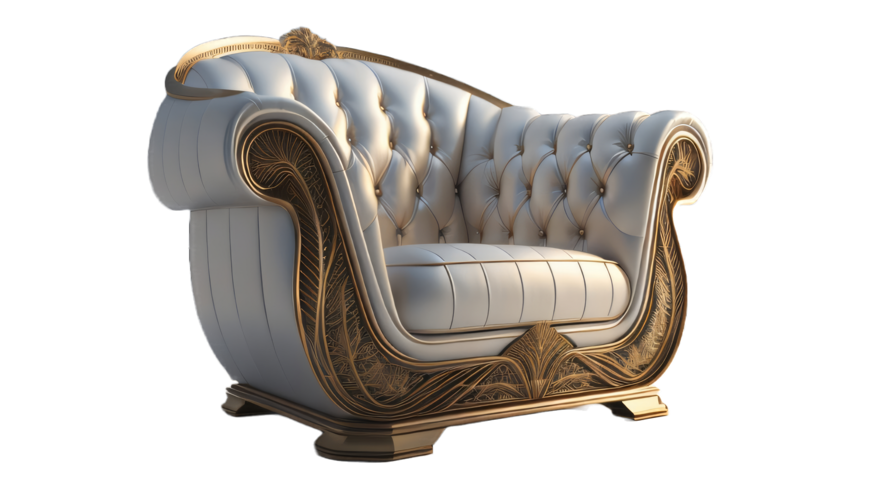 armchair with transparent background. png