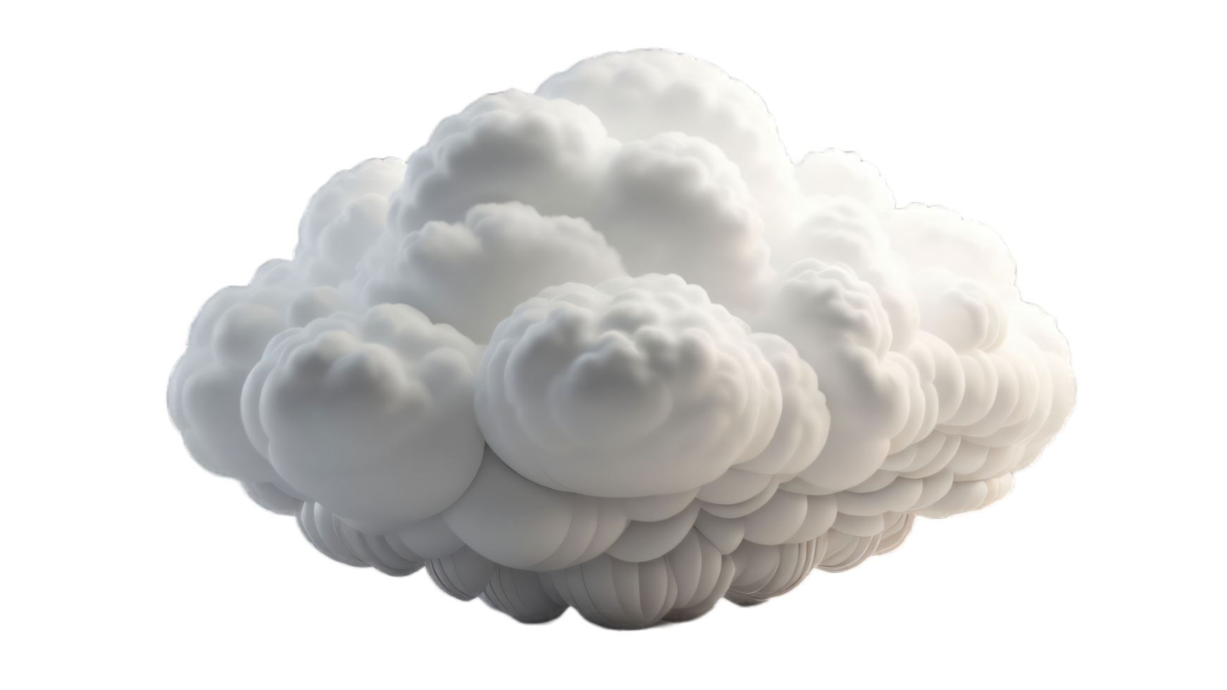 illustration of cloud on transparent background, for illustration, digital composition, and architecture visualization. png
