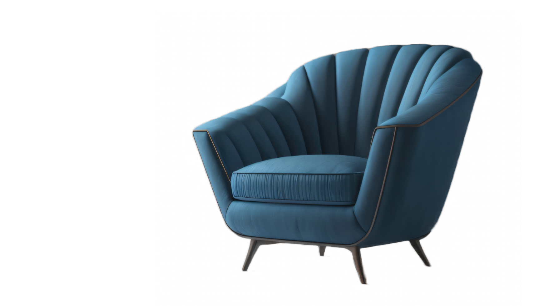 Sessel mit transparent Hintergrund. generativ ai png