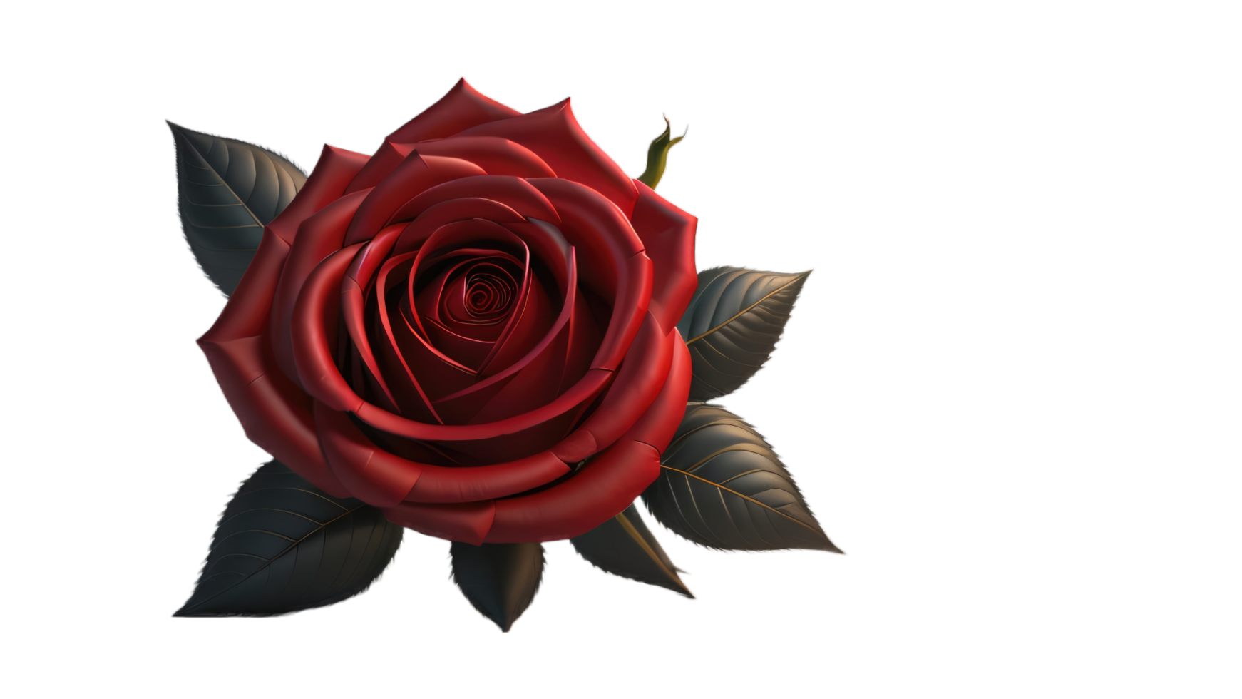 illustration of rose flower on transparent background, for illustration, digital composition, and architecture visualization. png