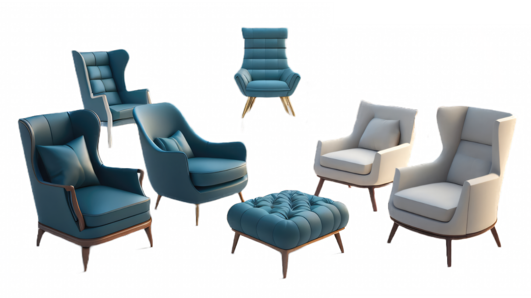 armchair with transparent background. png