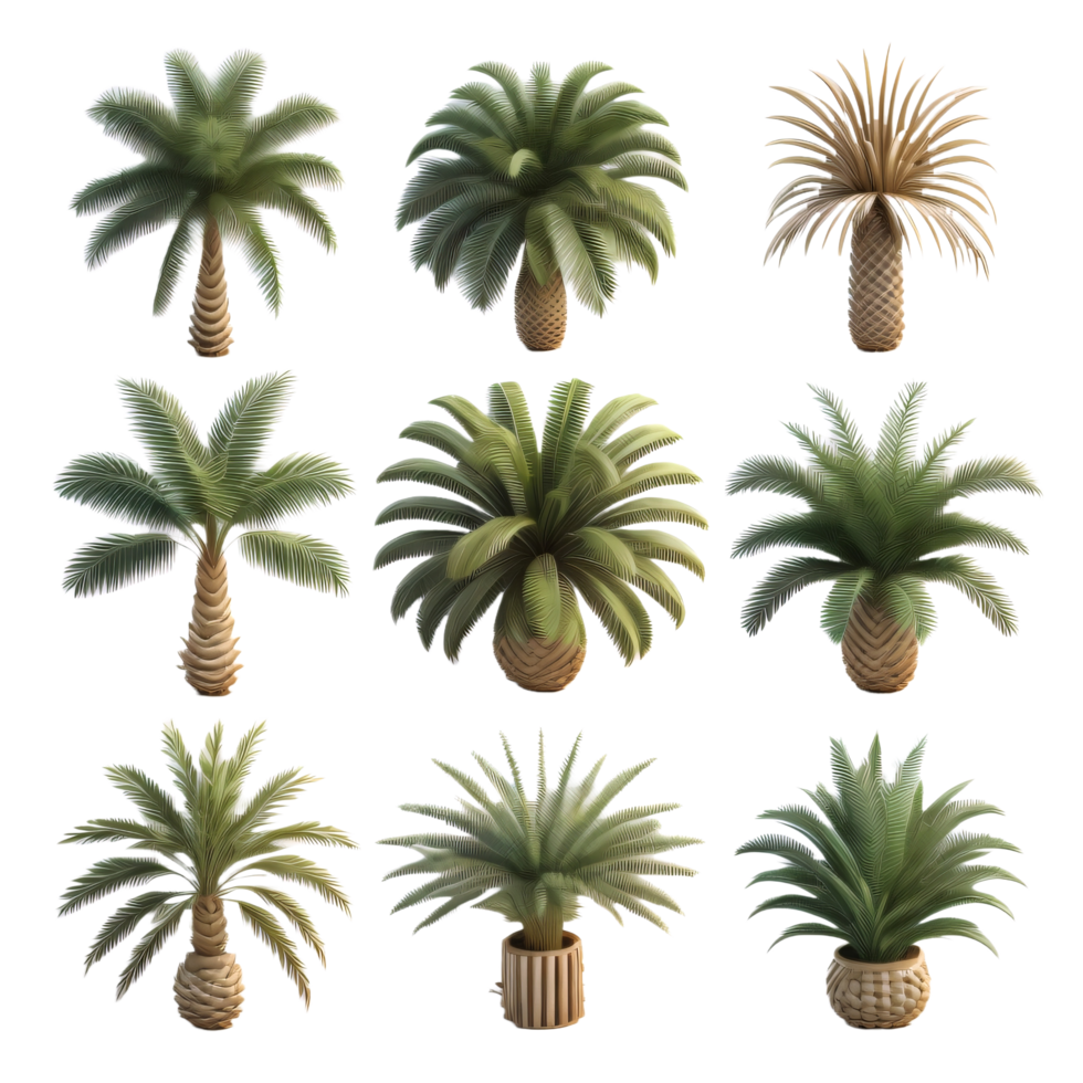 set-of-palm-trees-in-transparent-background-24997214-png