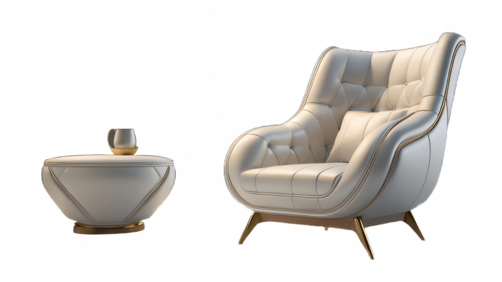 armchair with transparent background. png