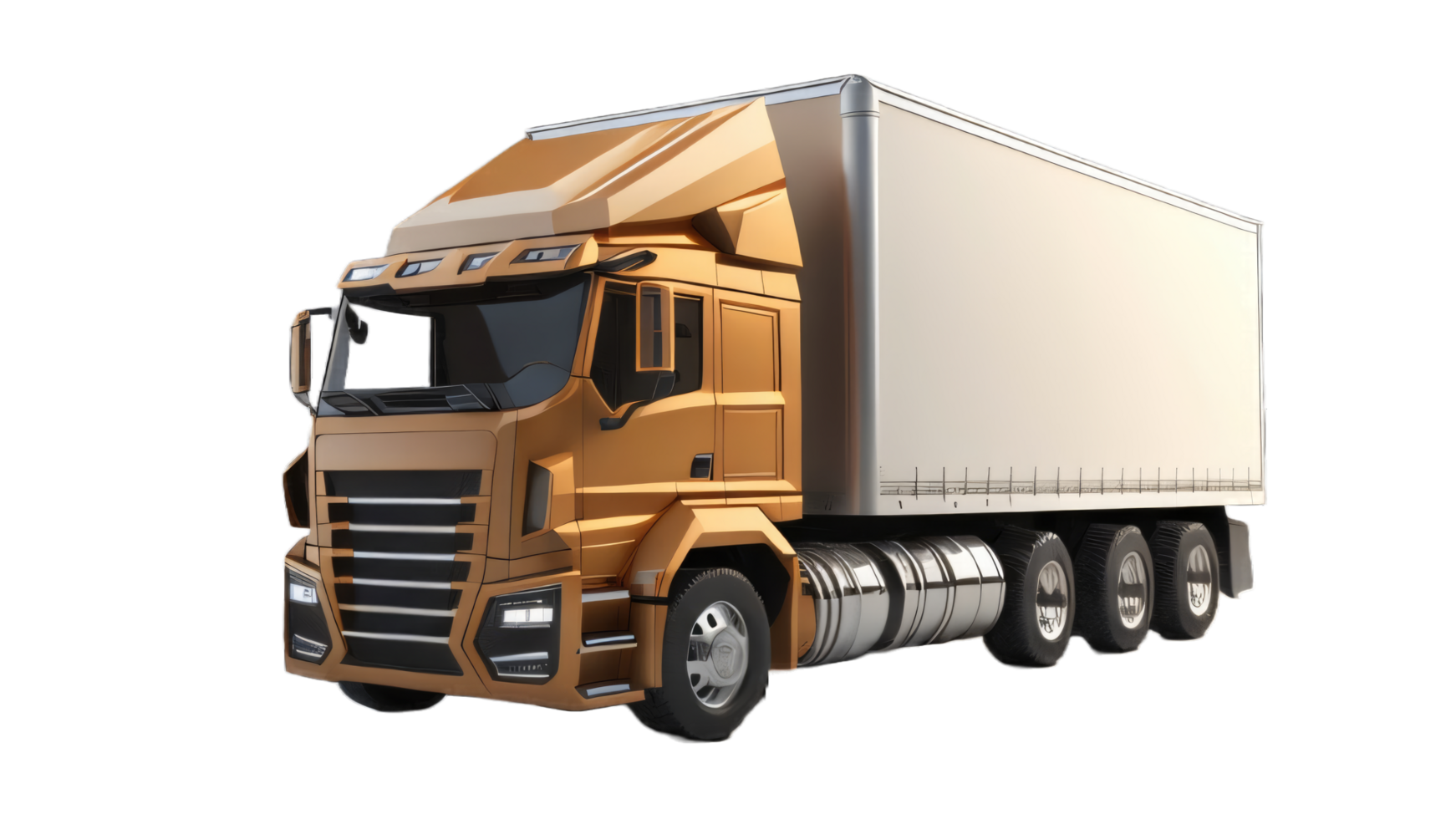 LKW Ladung mit transparent Hintergrund. generativ ai png