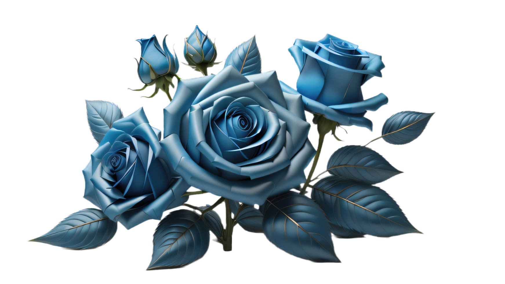 illustration of rose flower on transparent background, for illustration, digital composition, and architecture visualization. png