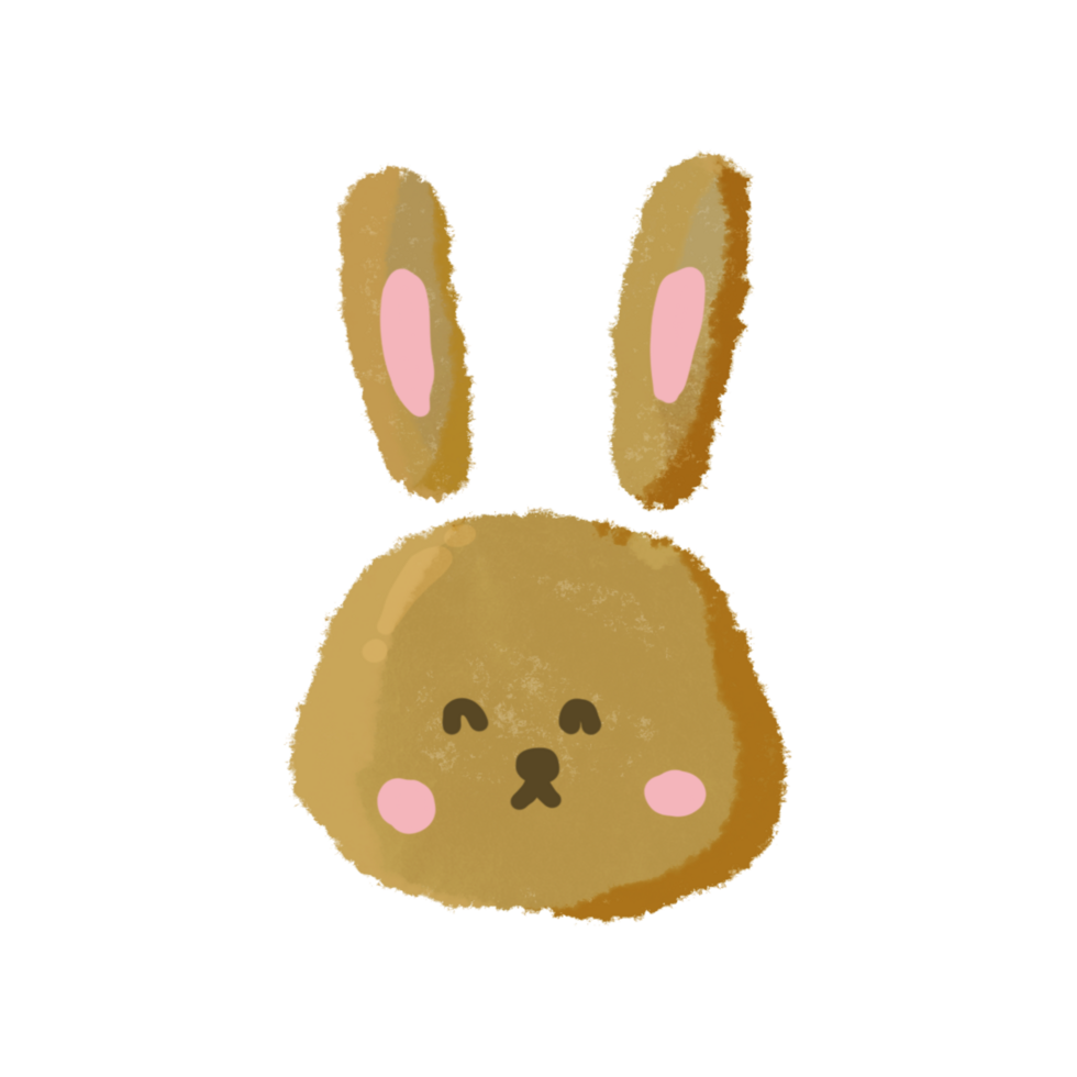 Rabbit icon of cute face.design for kid,print and etc. png