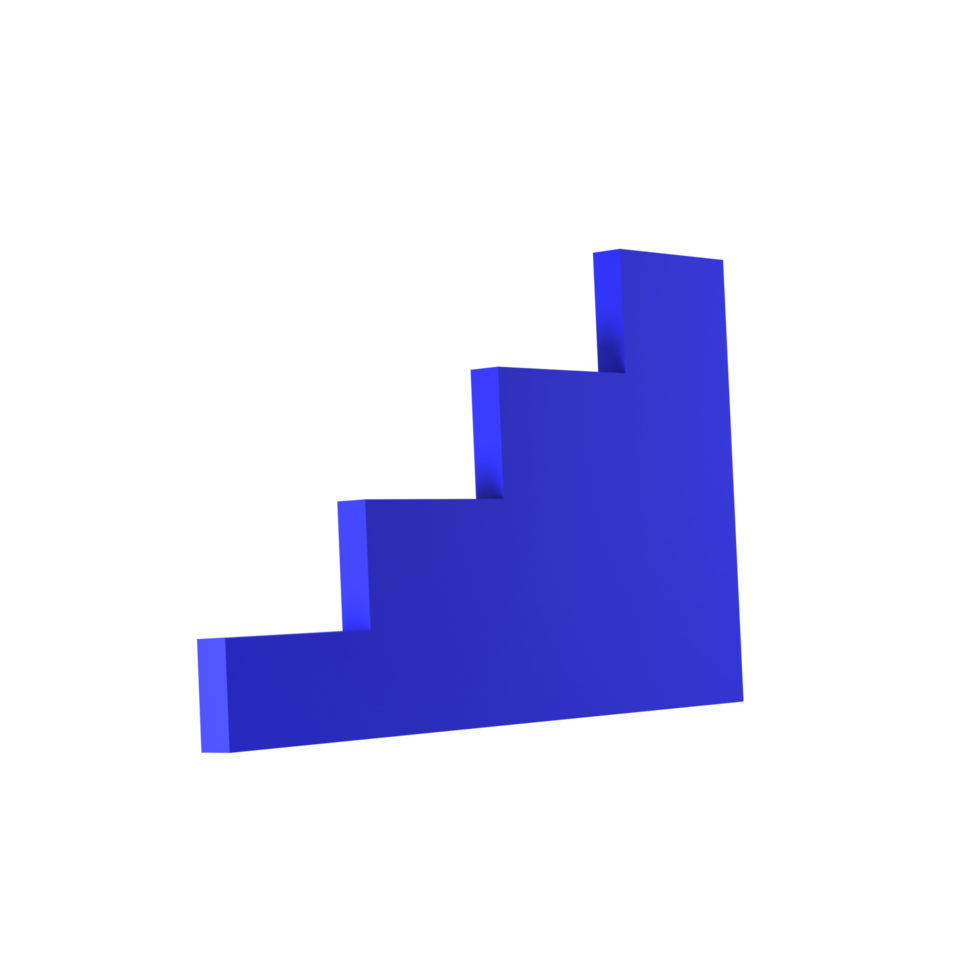 3d Objekt dunkel Blau abstrakt realistisch Treppe Szene isoliert transparent png. architektonisch Struktur minimal Mauer Attrappe, Lehrmodell, Simulation Produkt Bühne Vitrine. modern minimal Illustration Produkte. geometrisch Formen png