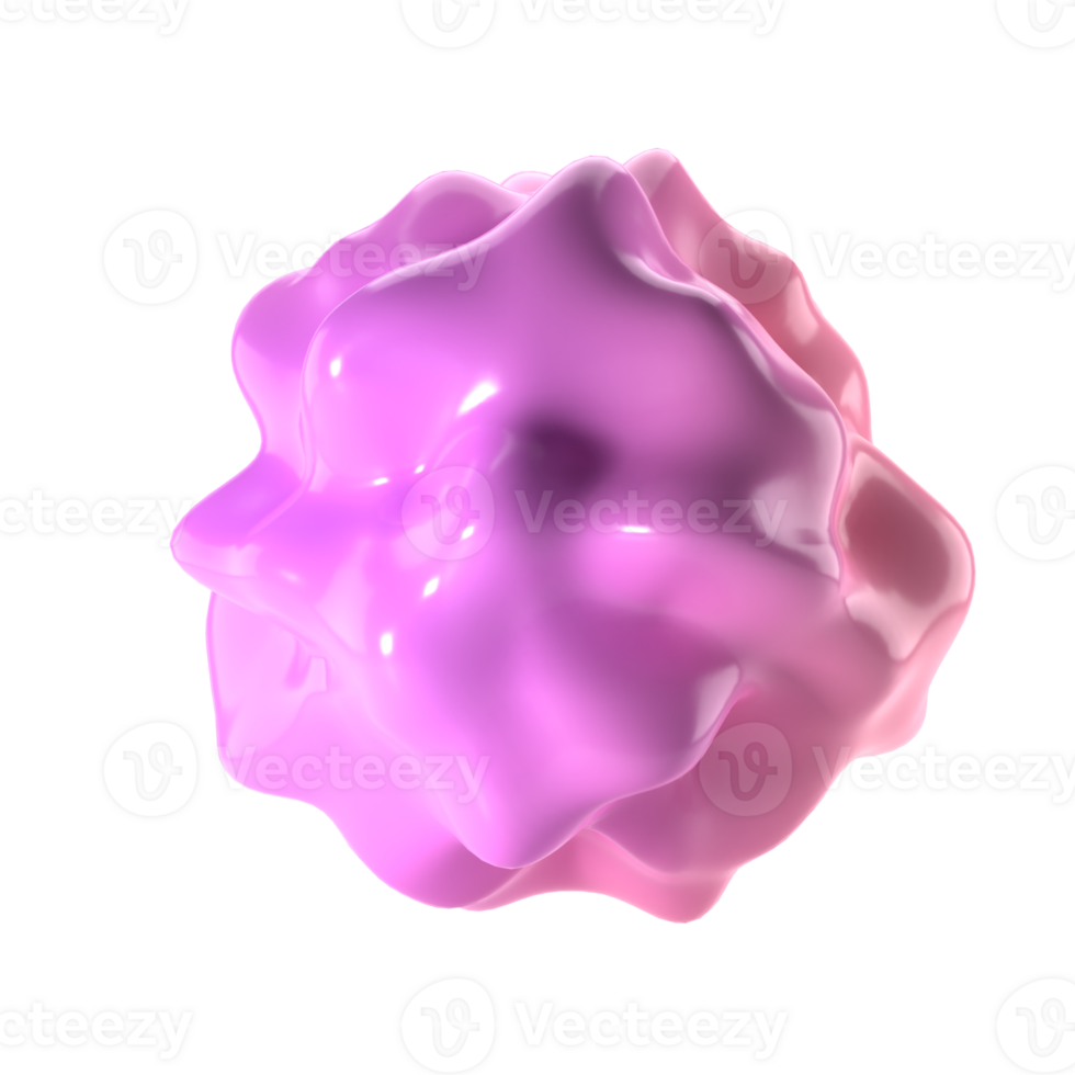 3d shape Abstract liquid with spherical element. realistic illustration of fluid substance. Trendy banner or poster design. Futuristic background isolated transparent png