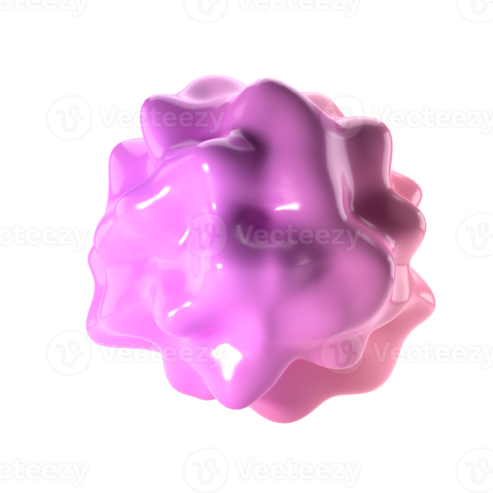 3d Abstract shape liquid composition with spherical element. realistic illustration of fluid substance. Trendy banner or poster design. Futuristic background isolated transparent png