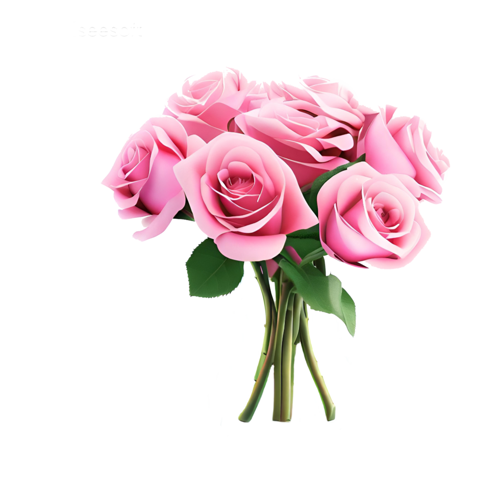 Rosa Blumen Sammlung romantisch Valentinstag Tag ai generiert png