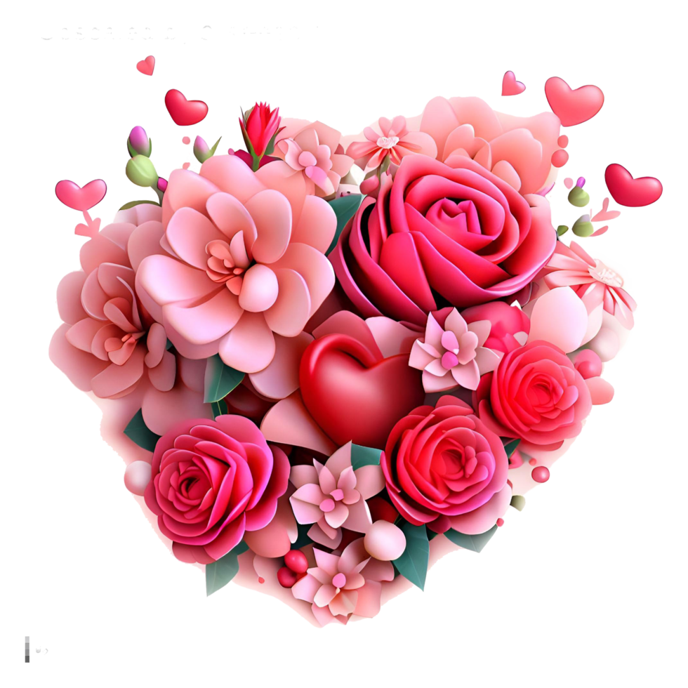 Pink Flowers for Valentine's Day and Birthdays  Romantic Birthday Gift with Pink Flowers AI Generated png