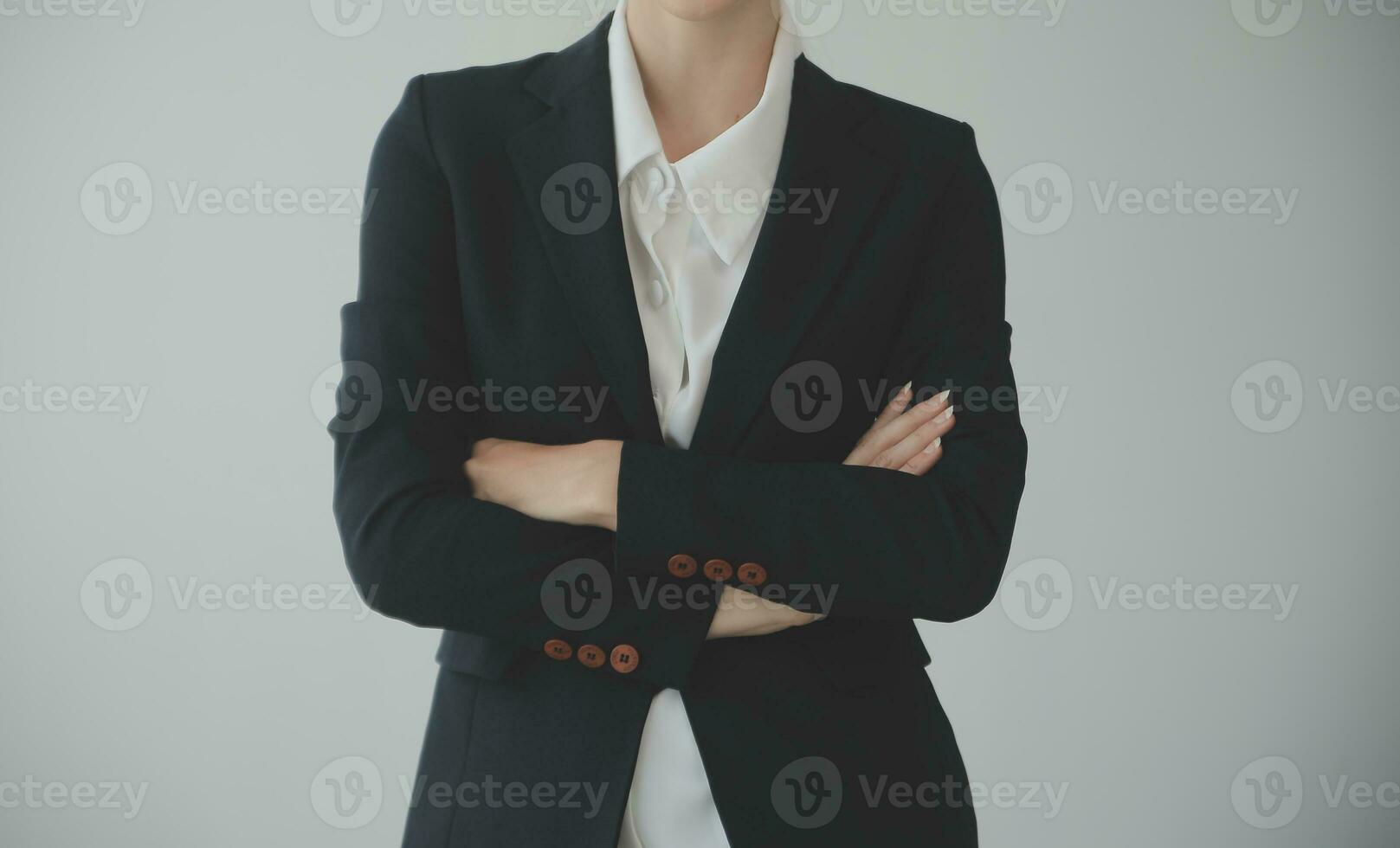 Customer service representative with curly hair talking through headset photo