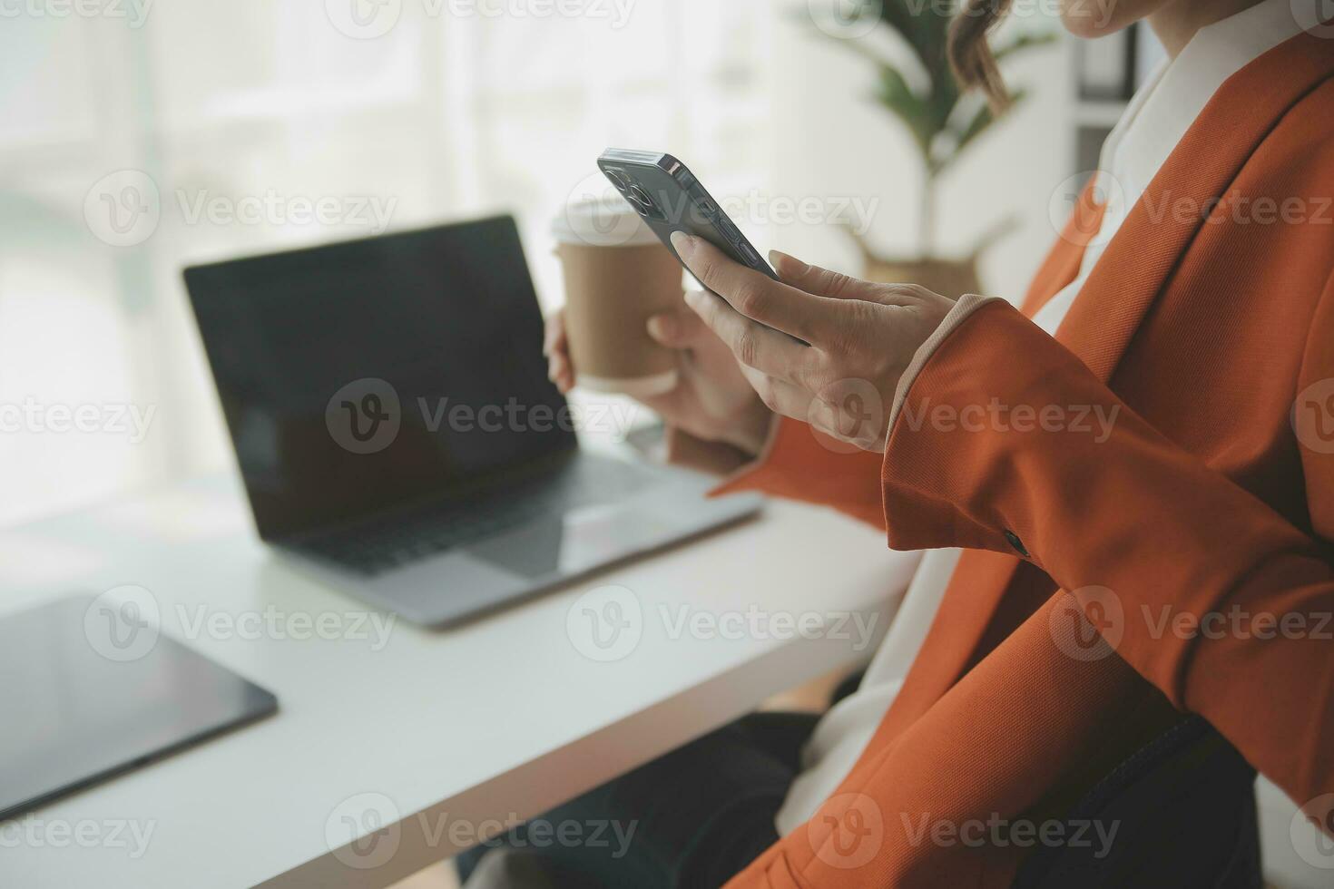 Audit concept,Administrator business man financial inspector and secretary making report calculating balance. Internal Revenue Service checking document. photo