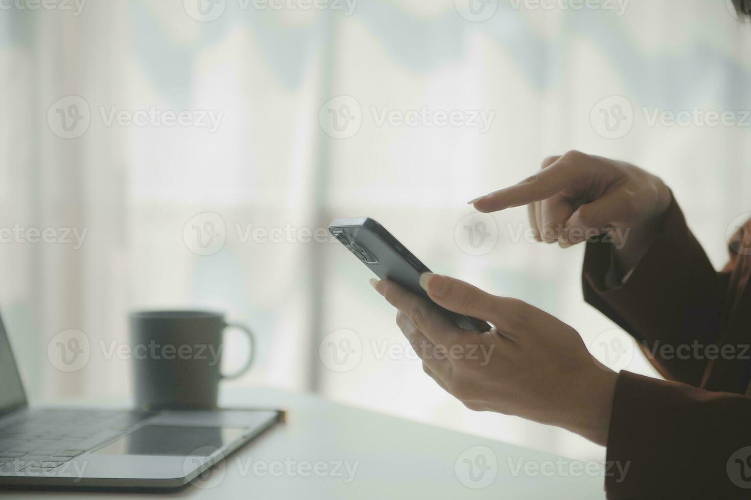 Audit concept,Administrator business man financial inspector and secretary making report calculating balance. Internal Revenue Service checking document. photo